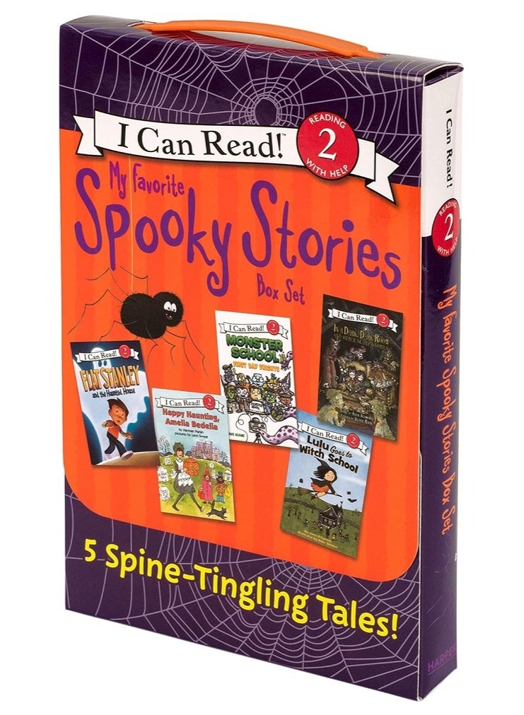 مجموعة قصصي المخيفة المفضلة: صندوق من 5 كتب هالوين للمبتدئين في القراءة (أستطيع القراءة - المستوى 2)، غلاف ورقي،