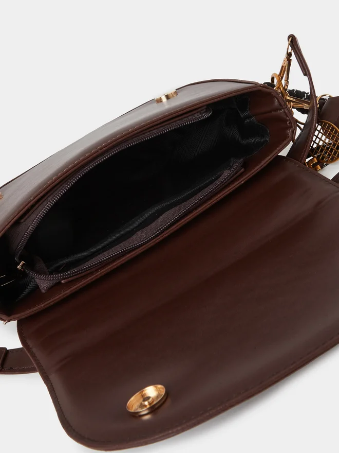 Styli  Styli Flap Saddle Bag with Charm for Women | Best Price UAE