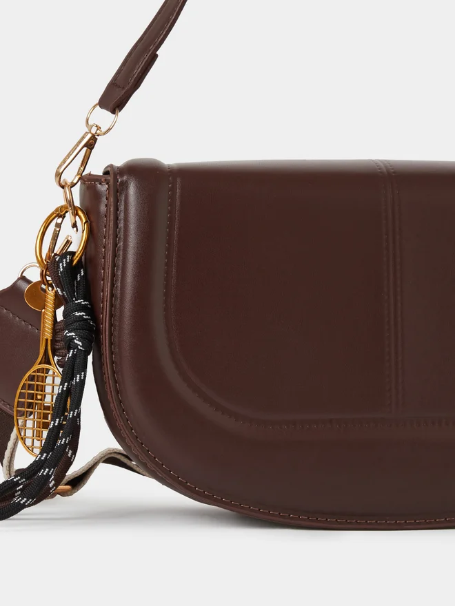 Styli  Styli Flap Saddle Bag with Charm for Women | Best Price UAE