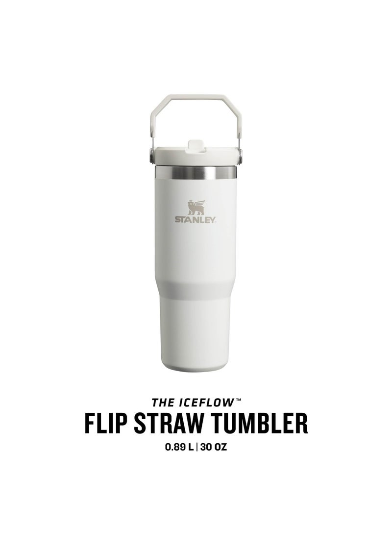 Stanley - IceFlow Flip Straw Water Bottle With Straw 0.89L - Keeps Cold For 12  Hours - Frost - Image 1