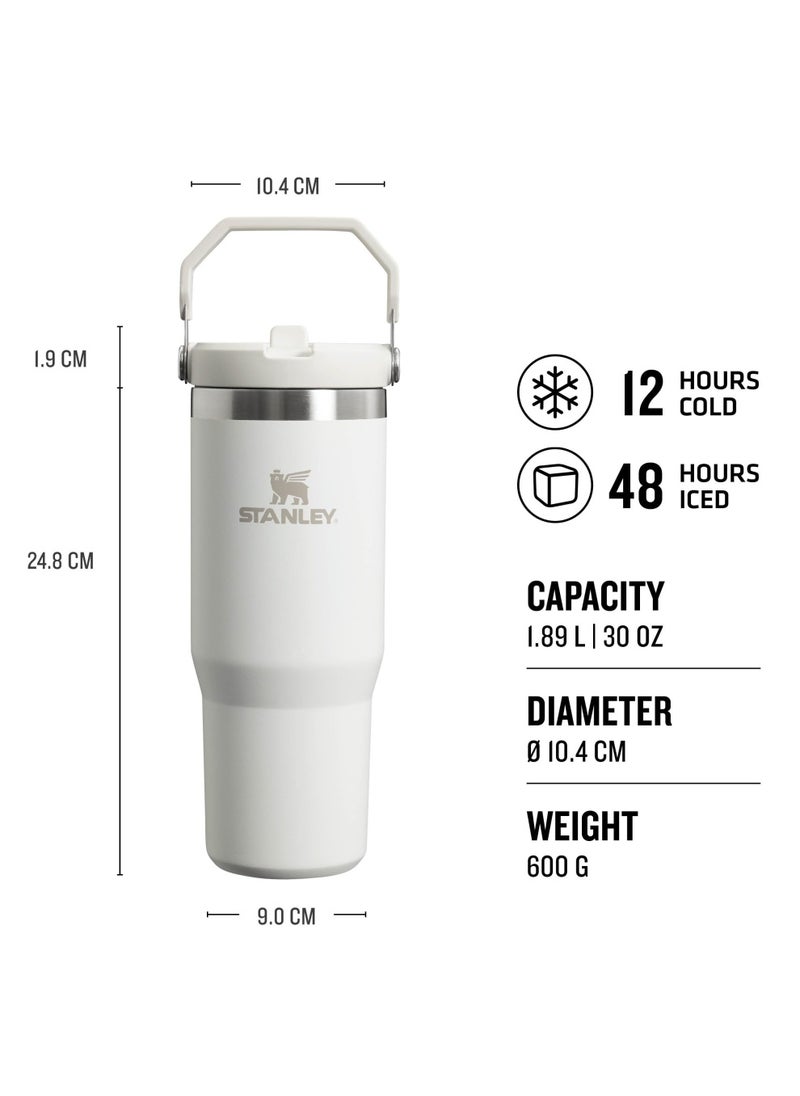 Stanley - IceFlow Flip Straw Water Bottle With Straw 0.89L - Keeps Cold For 12  Hours - Frost - Image 1