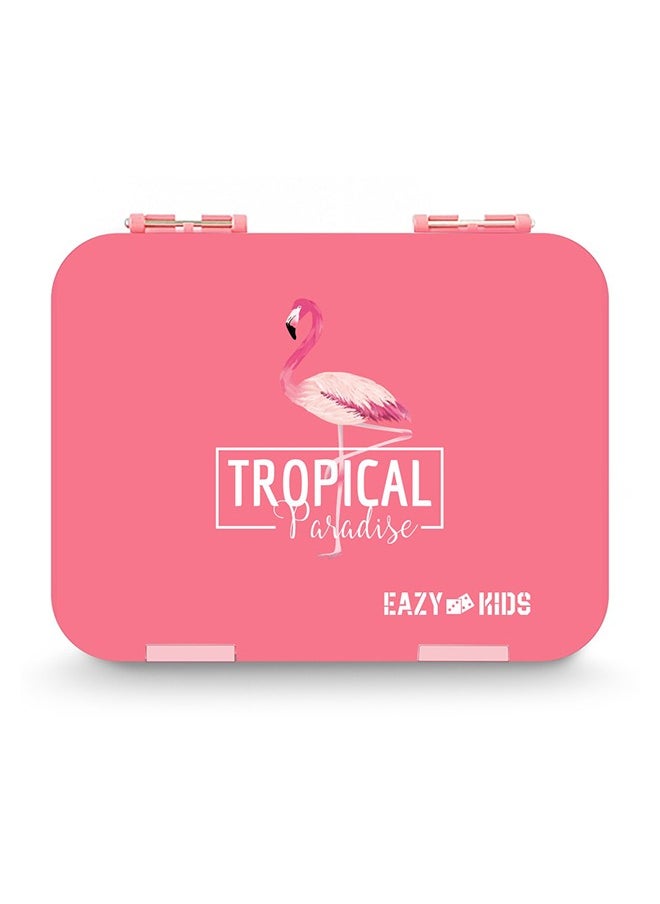 Eazy Kids 6 And 4 Convertible Bento Lunch Box - Flamingo Pink  - Image 2