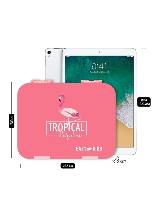 Eazy Kids 6 And 4 Convertible Bento Lunch Box - Flamingo Pink  - Image 4