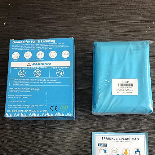 Hitop Kids Sprinklers for Outside, Splash Pad for Toddlers & Baby Pool 3-in-1 60" Water Toys Gifts for 1 2 3 4 5 Year Old Boys Girls Splash Play Mat - Image 3