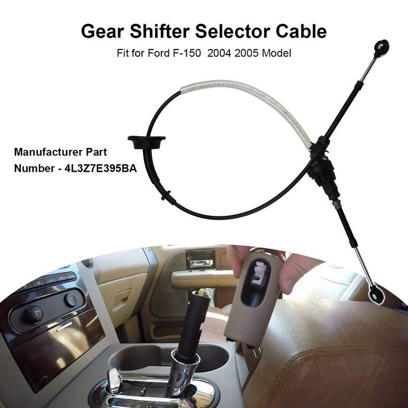Generic YouVbeen Gear Shift Cable 4L3Z-7E395-BA Fit for Ford F-150 2004 2005, Automatic Transmissions Gear Shifter Selector Cable - Image 2
