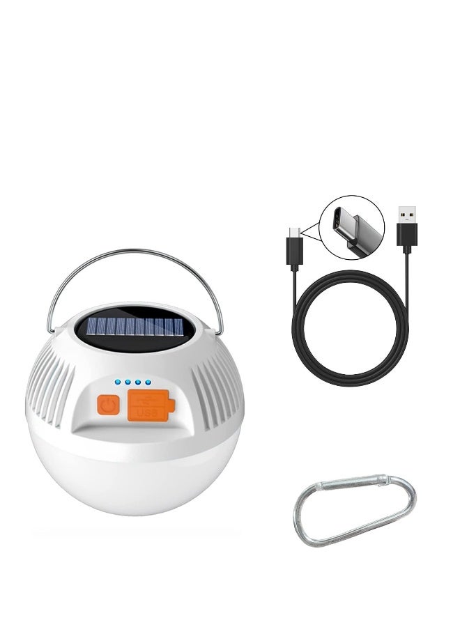 فانوس تخييم LED قابل لإعادة الشحن، فانوس LED لغرفة النوم ونور ليلي لطفل الرضيع، ضوء خيمة محمول يعمل بالطاقة الشمسية، أضواء طوارئ للتخييم في الهواء الطلق، قراءة مع خطاف. - Image 1
