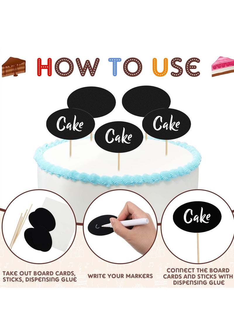 50 ملصق طعام فارغ لبوفيهات الحفلات، وأطباق اللحوم، وعلامات الجبنة، وأعلام أسياخ الأسنان، وزينة كعك الكب كيك، وديكورات سبورة لزفاف وحفلات . - Image 3