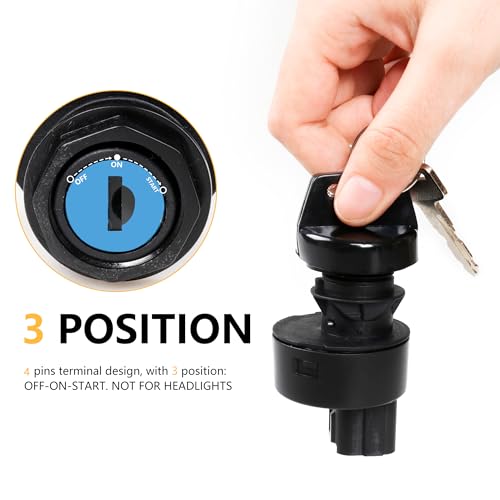 RERPRO مفتاح تشغيل RERPRO لسيارة بولاريس رينجر 1000/ XP 1000 لعام 2020 2021 2022 2023 2024 ملحقات 4 دبابيس 3 وضعيات إيقاف/تشغيل/بدء - Image 2