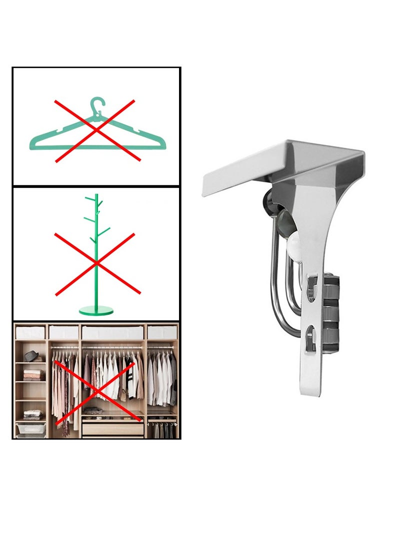 Over The Door 3 Swivel Hook Organizer Rack for Coats, Hats, Scarves, Towels, Robes  - Image 5