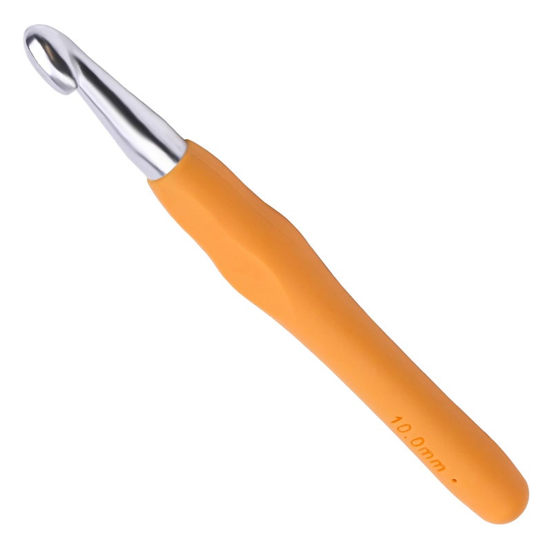 10mm Crochet Hooks Crochet Knitting Ergonomic Soft Handles Crochet Hooks for Arthritic Hands Light and Comfortable Crochet ToolCrochet Tool for Knitting Suitable for Beginners 100mmRandom Color