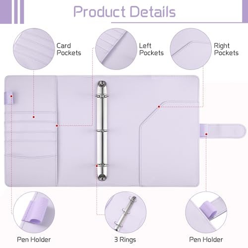 Pemocyny 100 Envelopes Money Saving Challenge Binder with Reusable Laminated Tracker, Budget Book with Cash Envelopes, Easy and Fun Way to Save $5,050 (Purple) - Image 4