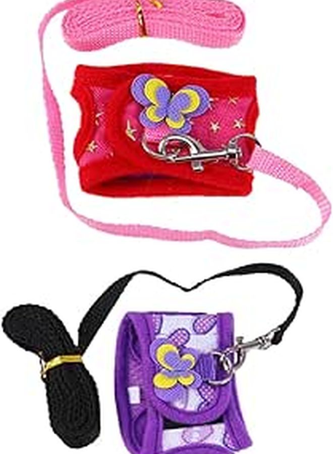Adjustable Purple Pet Harness And Leash Set For Hamsters Chinchillas Small Animals - Image 1