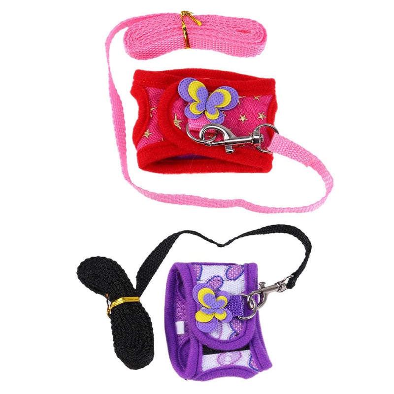 Adjustable Purple Pet Harness And Leash Set For Hamsters Chinchillas Small Animals - Image 2