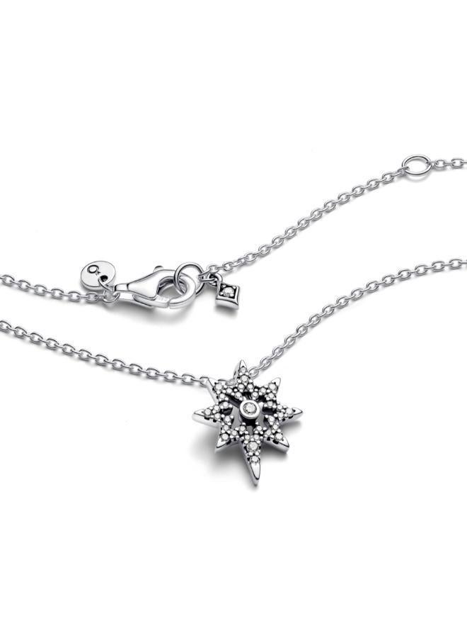 PANDORA North star sterling silver pendant necklace with clear cubic zirconia - Image 3