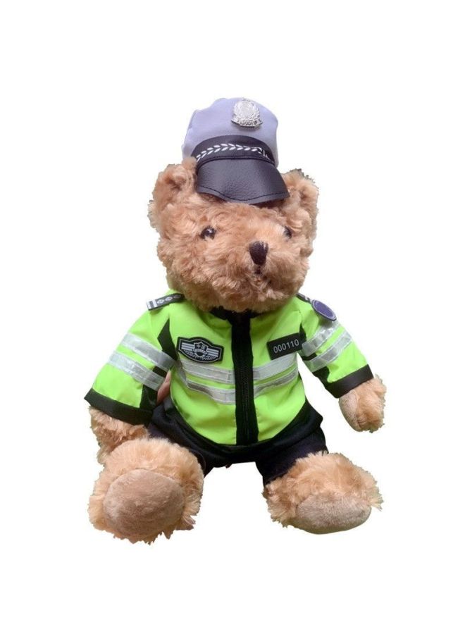 Shake The Same Traffic Bear Plush Toy Teddy Bear Police Bear Uniform Doll Gift For Children-Color:23cm Traffic Bear - Image 1