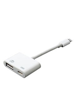 USB And Camera To Lightning Adapter White