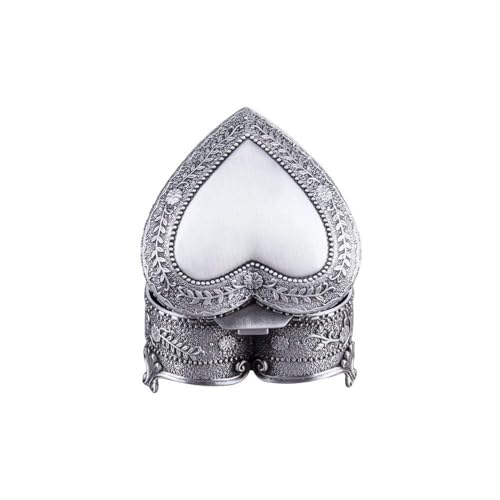 Feyarl Vintage Jewelry Trinket Box Heart Shape Ring Earrings Box Treasure Storage Chest Case Keepsake Organizer for Girl Woman Birthday Wedding - Image 4