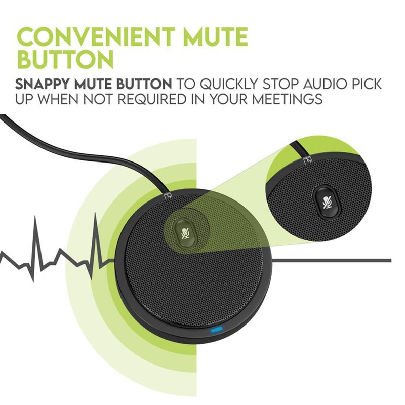 TKGOU TKGOU Conference USB Microphone, Computer Desk Mic with Mute Button and LED Indicator, Plug & Play Omnidirectional PC Laptop Mics for Online Meeting,Class,Skype,Recording,Zoom(No Speakers Included)  - Image 2