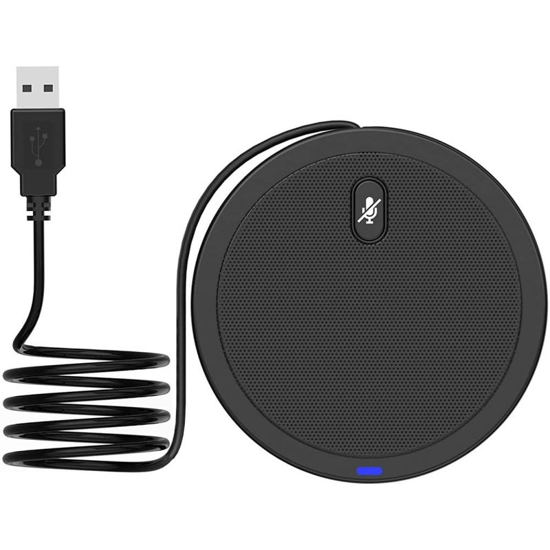 TKGOU TKGOU Conference USB Microphone, Computer Desk Mic with Mute Button and LED Indicator, Plug & Play Omnidirectional PC Laptop Mics for Online Meeting,Class,Skype,Recording,Zoom(No Speakers Included)  - Image 1