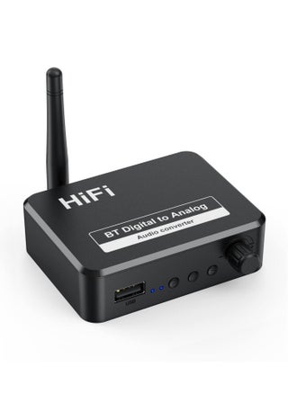 192khz Digital to Analog Audio Converter, 5.2 Bluetooth Receiver Dac Wireless Audio Adapter with OpticalCoaxial to 3.5mm Audio Output for Ps3 Ps4 Dvd Apple Tv Home Cinema - pzsku/Z39702037017FB88FDFB0Z/45/_/1722095991/1f368b32-f8b7-4322-a71f-4efabb1e5c1d