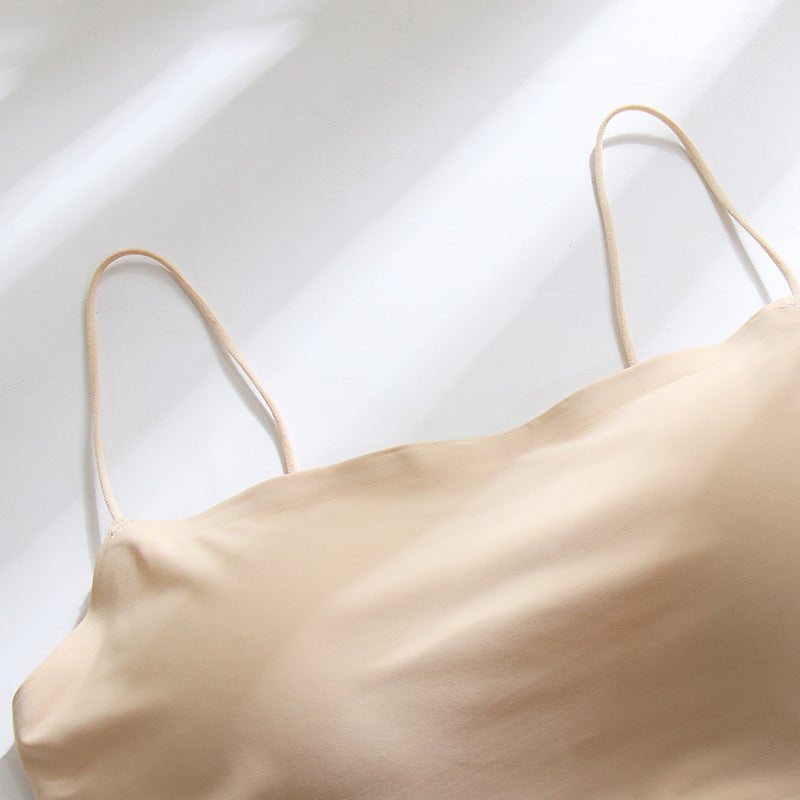 Generic Factory direct ice silk collar beautiful back tube chest summer thin girl seamless wrap chest anti-light sling underwear women White - Image 3