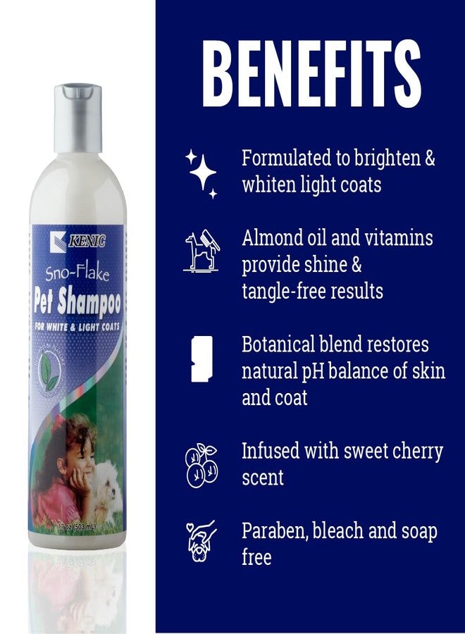 Kenic SNO-Flake Whitening Dog Shampoo - Brightens White & Light Coats, Botanical Conditioning Formula, Bleach-Free & Soap-Free, Made in USA - Image 2