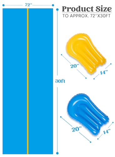 Sloosh Huge Water Slide, 30ft x 6ft Heavy Duty Lawn Water Slip with Built-in Sprinkler Slide and 2 Slip Inflatable Boards for Kids Adults Party Summer Yard Lawn Outdoor Play Activities - Image 5