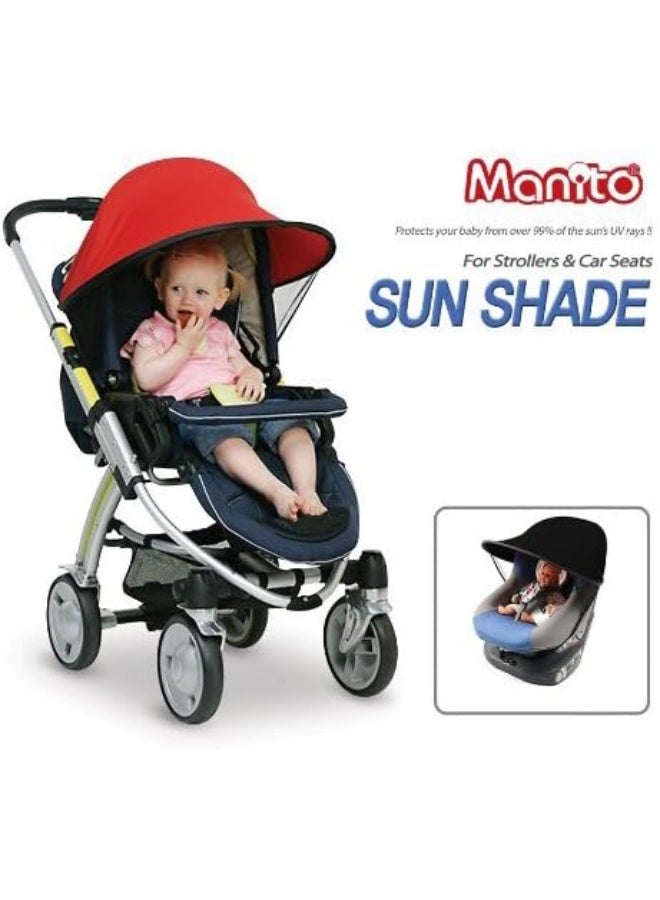 Manito Sun Shade for Strollers and Car Seats (Purple) UPF 50+ - Image 2