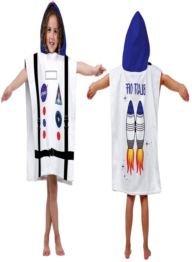 Jay Franco Trend Collector Astronaut Bath/Pool/Beach Hooded Poncho Towel - Super Soft & Absorbent Cotton Towel - Measures 22 x 22 Inches - Image 3