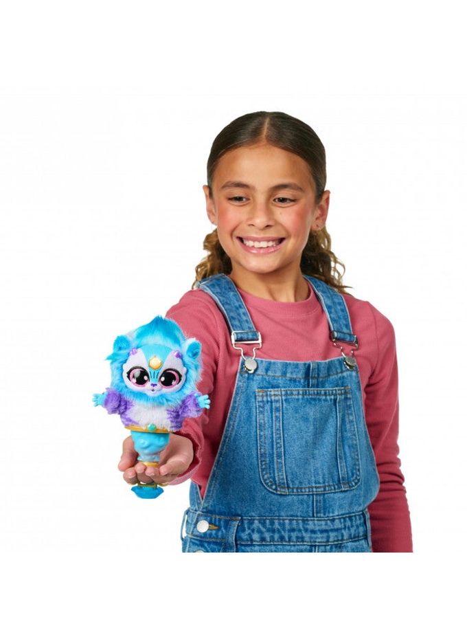 Magic Mixies Magic Genie Lamp with Interactive 8" Blue Plush Toy and 60+ Sounds & Reactions. Unlock a Magic Ring and Reveal a Blue Genie from The Real Misting Lamp. Gifts for Kids, Ages 5+ - Image 2