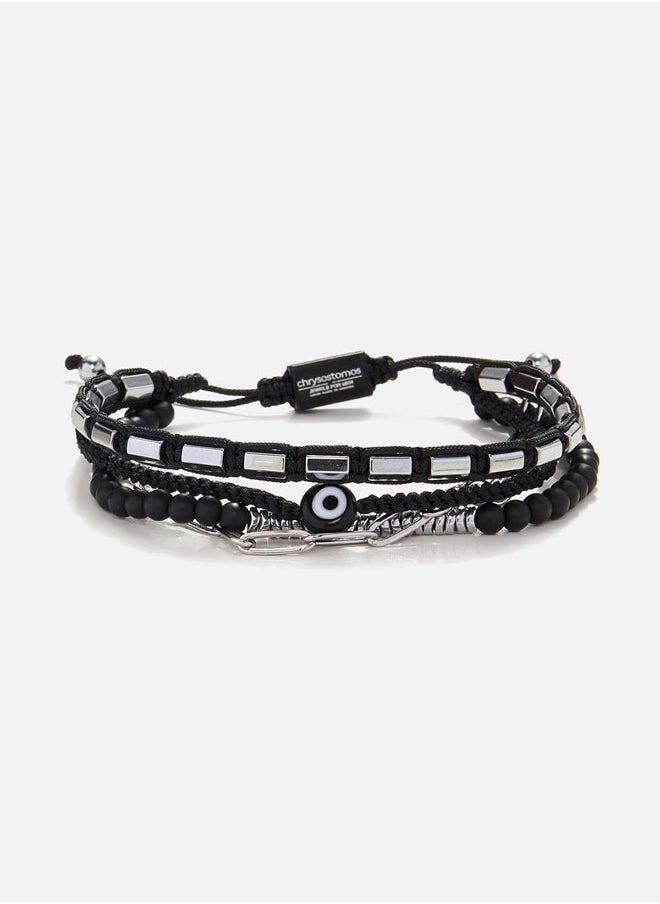 CHRYSOSTOMOS - Handmade Adjustable Beaded Multi-Line Bracelet - Image 1