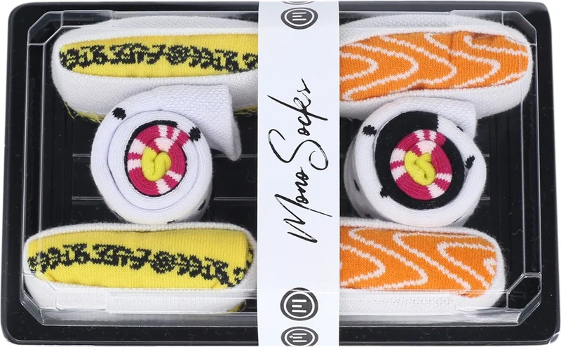 Mono Socks Colored Roll Maki Set B 3-Piece Sushi Socks