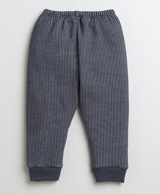 BUMZEE Charcoal Grey Boys Full Sleeves Cotton Thermal T-Shirt & Jogger Set (Peb9636) - Image 5