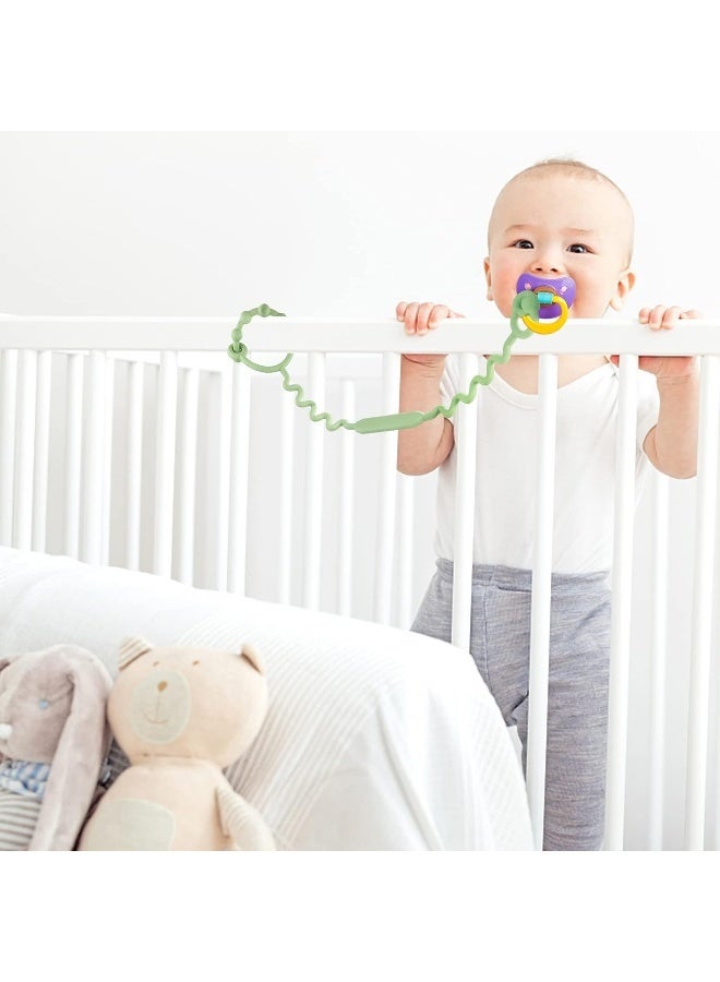Yunaeduo Toy Straps for Baby, 5 Pack Silicone Toy Straps for Stroller, Toy Safety Straps for Teether Toy, Pacifier, Sippy Cup Straps, Adjustable Toy Holder for Stroller, High Chair - BPA Free - Image 3