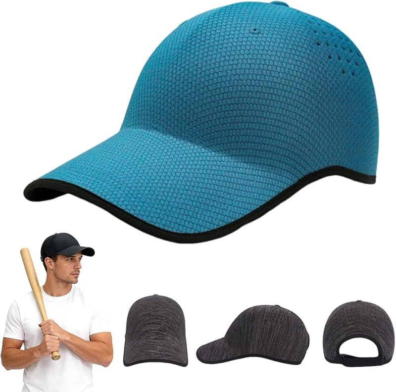 Blue Lightweight Quick Dry Baseball Cap Seamless Packable Unisex Golf Travel - Image 1
