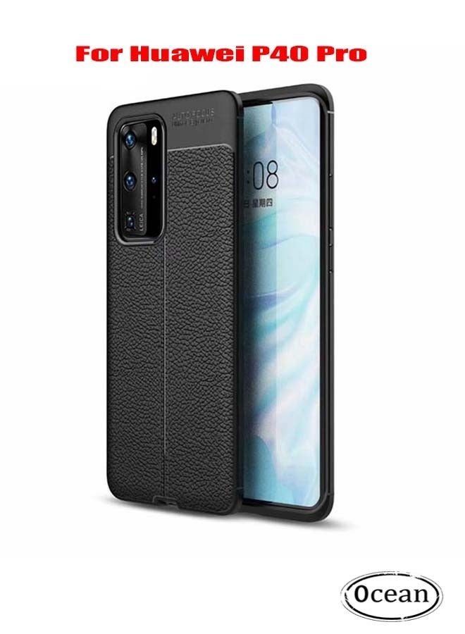 أوشن رقيقة وخفيفة الوزن امتصاص الصدمات الوفير المضادة للخدش لينة تبو الغطاء الخلفي هواوي P40 برو الأسود كم واقية - Image 1
