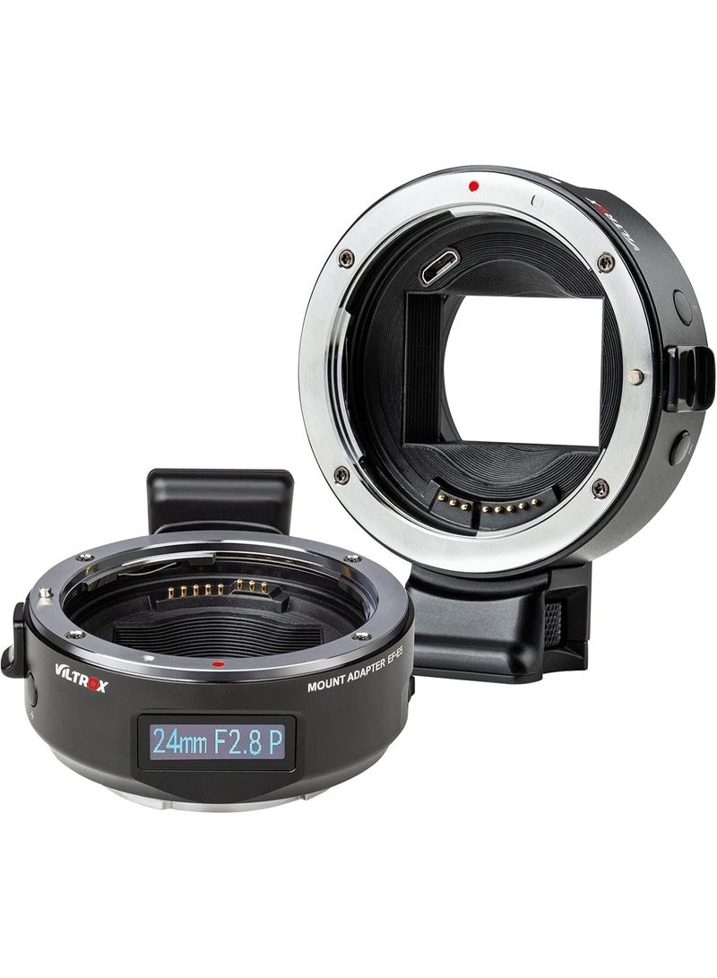 VILTROX EF-E5 Auto Focus Lens Mount Adapter – Canon EF/EF-S to Sony E-Mount, OLED Display, CDAF/PDAF Dual Focus, EXIF Transmission, Lens IS Stabilization, USB Firmware Upgrade - Image 1