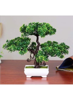 Dekorly Dekorly Artificial Bonsai with Plastic Pot Green 1 Piece 