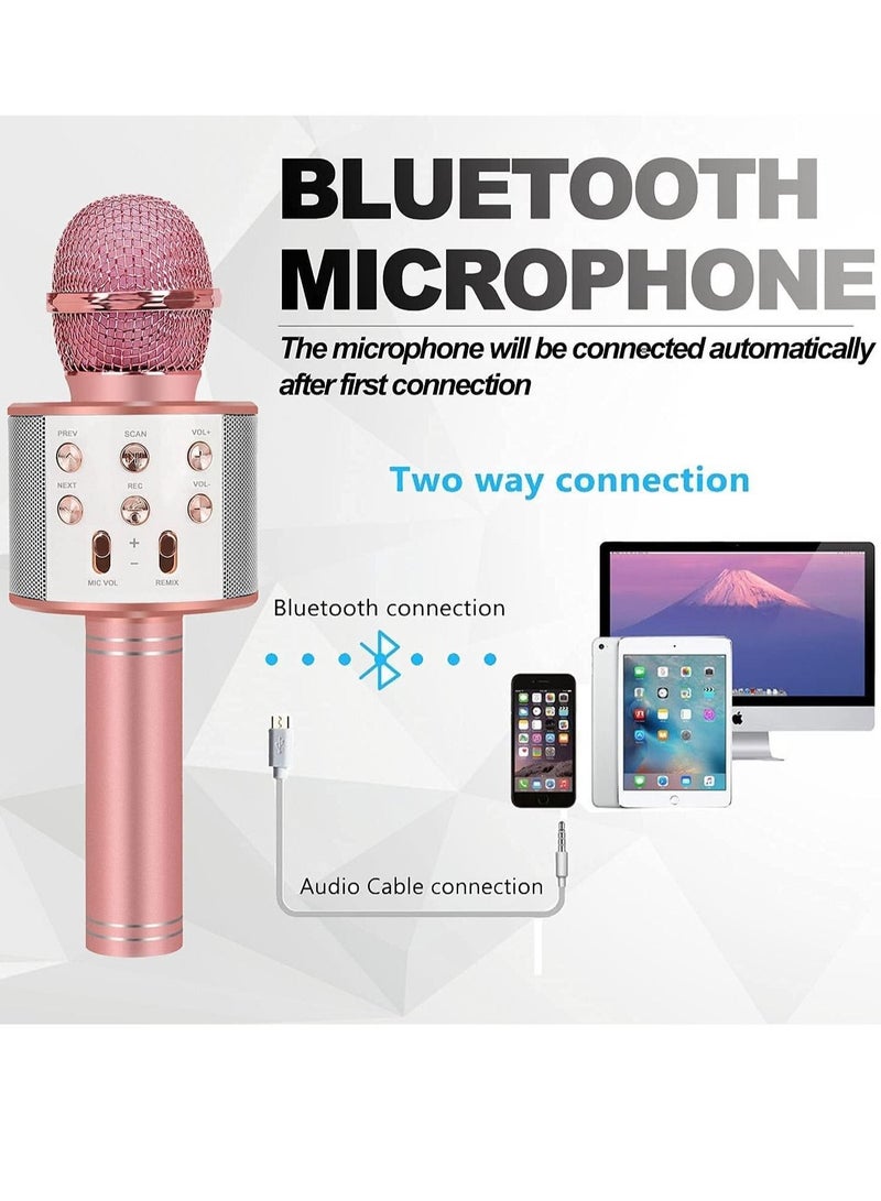 Karaoke Microphone for Kids Adults,Portable Bluetooth Microphone for Singing,Professional Voice Changer Blue Microphone Wireless,Birthday Gifts for 3 4 5 6 7 8 + Year Old Boys Girls - Image 2