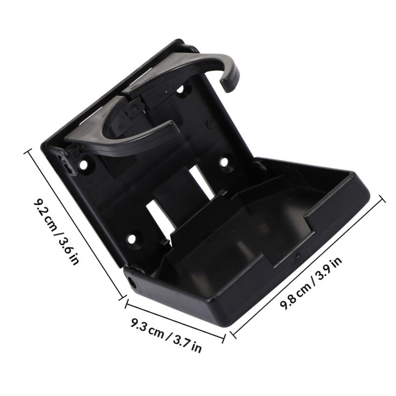 Foldable Car Cup Holder 2 Pack with Ashtray Black for Travel and Daily Use - Image 3