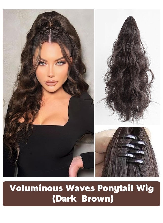 [Be a Goddess in Seconds] Wavy Ponytail Wig That Looks Like Real Hair - Image 1