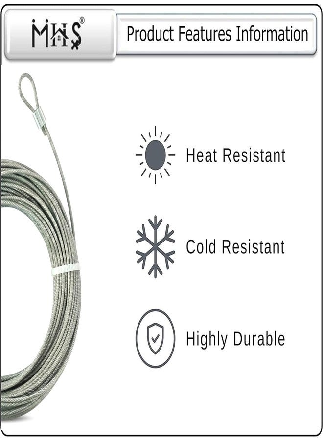 MHS Nylon Coated Stainless Steel Clothes Drying Wire | 2mm Diameter | 5.5 Non-Magnetic Steel Core | With Aluminium Ferrule for Tight Fitting | Rust Resistant Indoor & Outdoor Clothesline (10 Meter) - Image 3