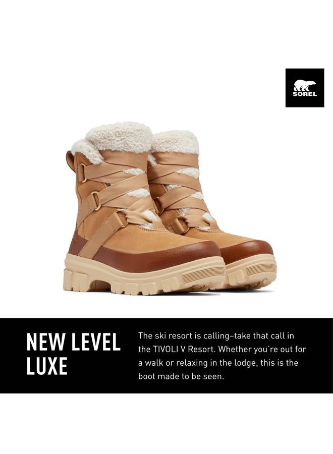 SOREL Women's Tivoli V Resort Waterproof Boot, Tawny Buff/Ceramic, 38.5 EU - Image 3