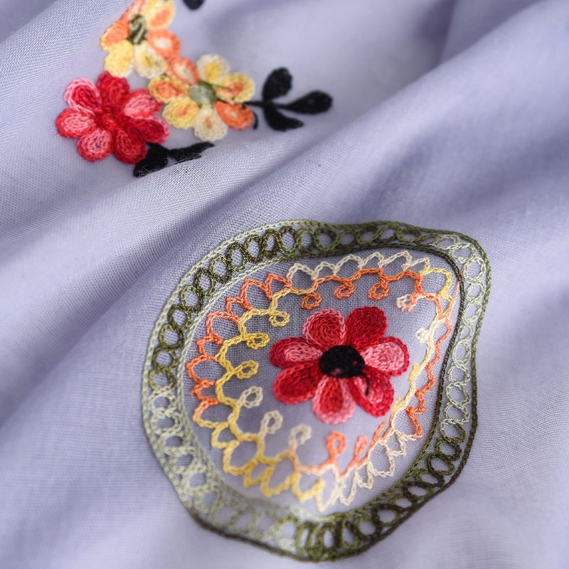 2025 Spring and Summer All-match Retro Ethnic Embroidered Scarf Long Women''s Headband Thin Shawl - Image 5