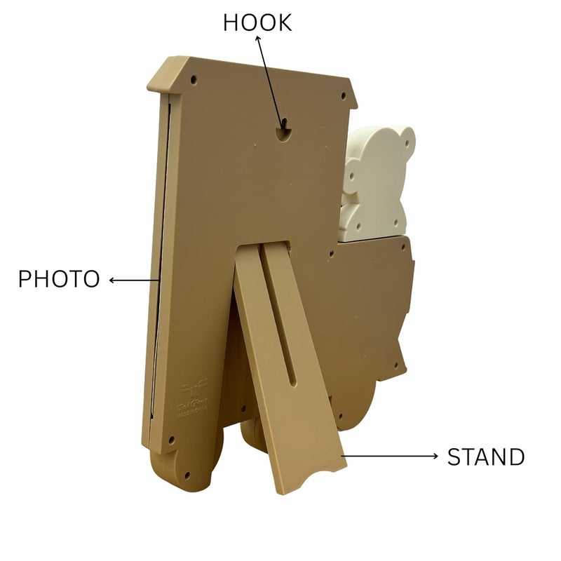 Home Elements Cartoon Character Design Plastic Table Photo Frame For Kids, Table Top Picture Frames, Perfect for Baby Room, Birthday Gifts for Kids, Kids Photo Frame, Birthday Return Gift - 26x25cm (Brown) - Image 5