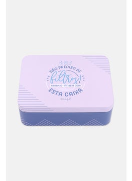Mr. Wonderful Cosmetics Box 16 H x 21 L x 7 W cm, Purple Combo  - Image 1