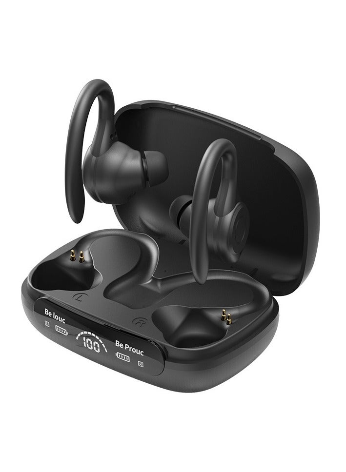 Wireless Sport Headphones, Bluetooth 5.3 Over-Ear Earbuds With Ear Hooks, Sweat-proof Earphones for Running  Workouts, 13mm Driver, Built-in Mic,Intelligent Digital Display - Image 1