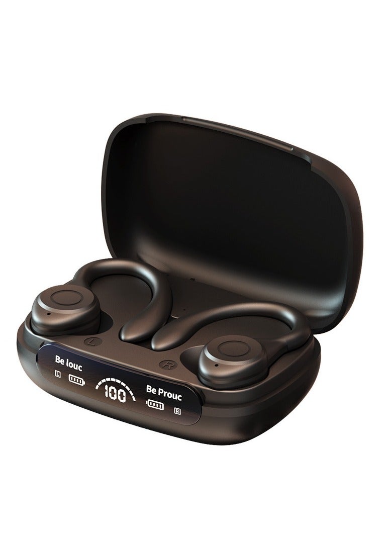 Wireless Sport Headphones, Bluetooth 5.3 Over-Ear Earbuds With Ear Hooks, Sweat-proof Earphones for Running  Workouts, 13mm Driver, Built-in Mic,Intelligent Digital Display - Image 2