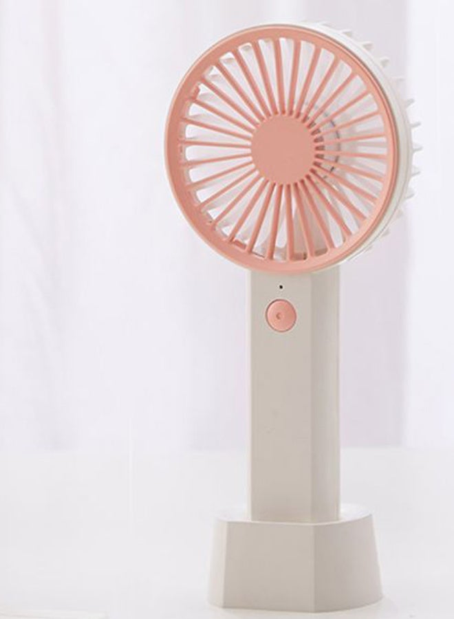 Loquat Mini Portable Handheld Table Fan White/Pink  - Image 2