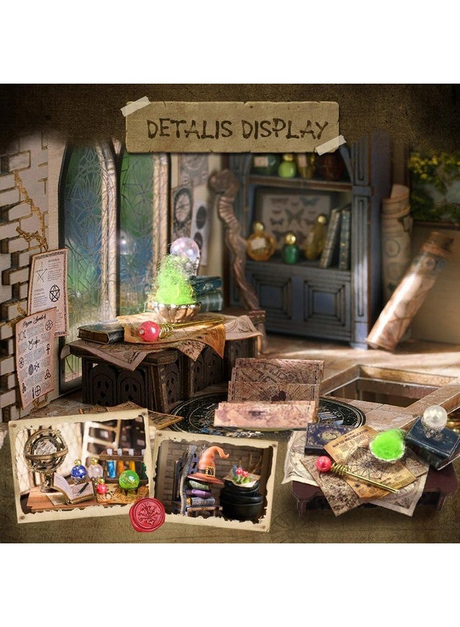 CuteBee طقم منزل دمى مصغر افعلها بنفسك طقم منزل دمى خشبي طقم منزل مصغر طقم منزل صغير فكرة غرفة إبداعية (منزل سحري) - Image 5